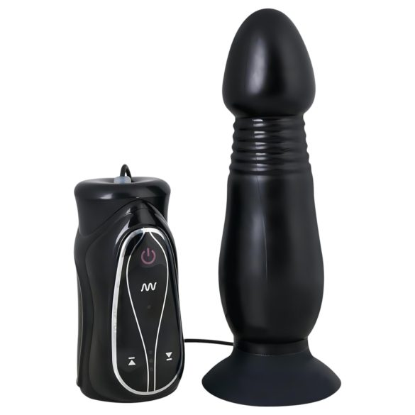 You2Toys - Vibrator anal cu funcție de împingere - negru
