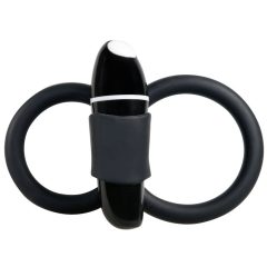   SMILE Skill - Inel vibratoare pentru penis și testicole (negru)