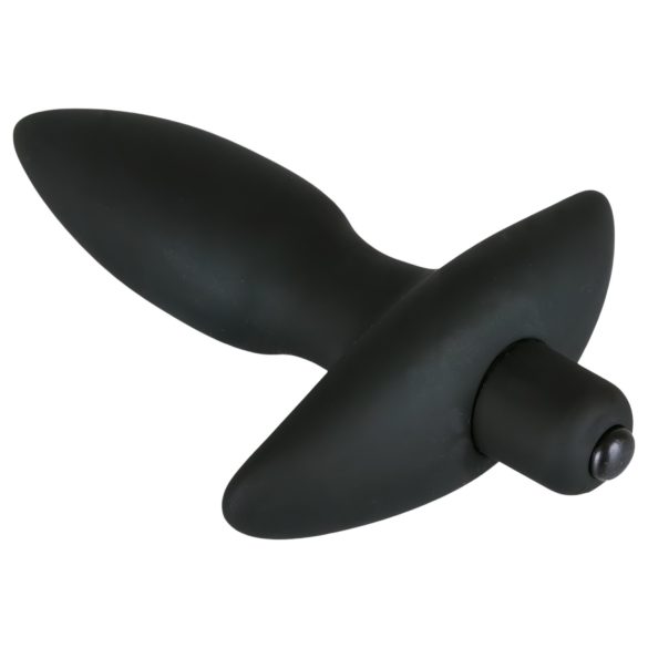 Black Velvet butt plug vibrator - mic
