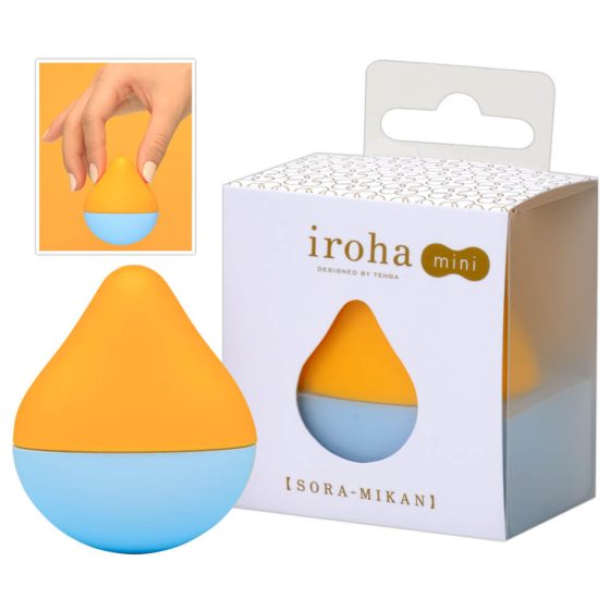 TENGA Iroha mini - mini vibrator pentru clitoris (portocaliu-albastru)