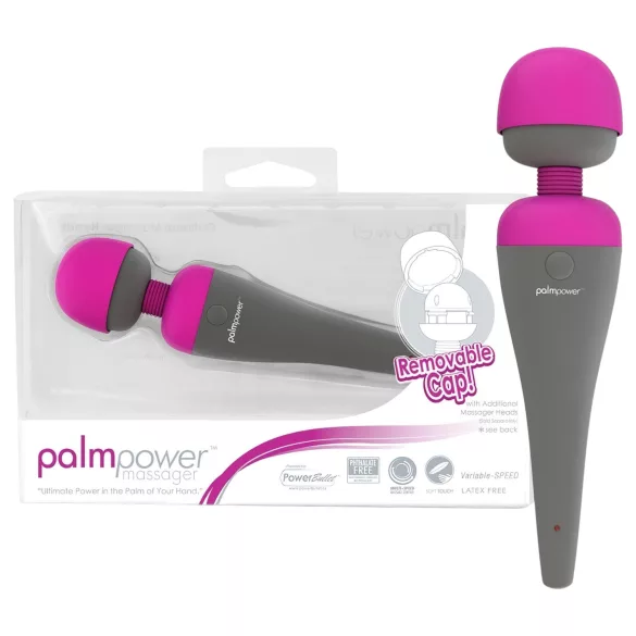 Vibrator PalmPower cu capete interschimbabile pentru masaj intens