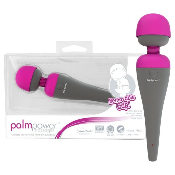 Vibrator masaj PalmPower cu capul schimbabil