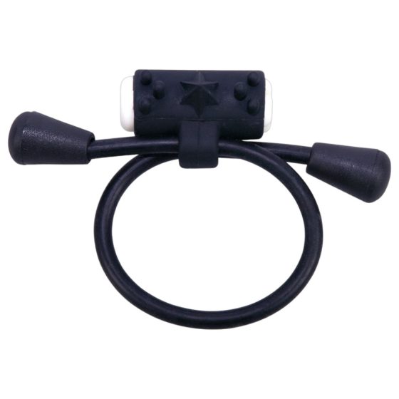 You2Toys - Inel pentru penis ajustabil și vibrabil din silicon (negru)