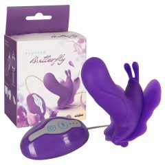 Vibrator intim din silicon Flutter Butterfly - violet