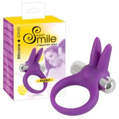 SMILE Rabbit - inel vibratoare pentru penis (mov)