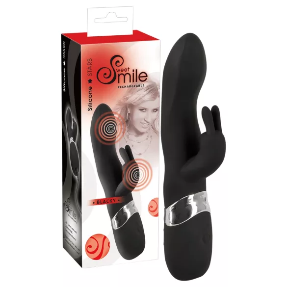 SMILE - Vibrator dublu cu 2 motoare USB - negru