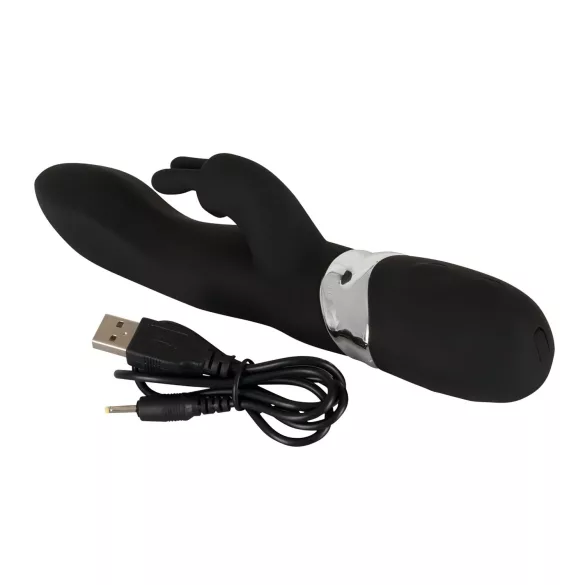 SMILE - Vibrator dublu cu 2 motoare USB - negru