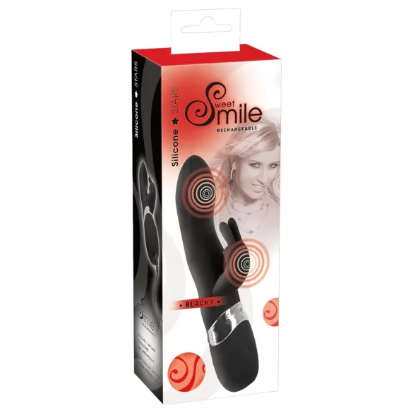 SMILE - Vibrator dublu cu 2 motoare USB - negru