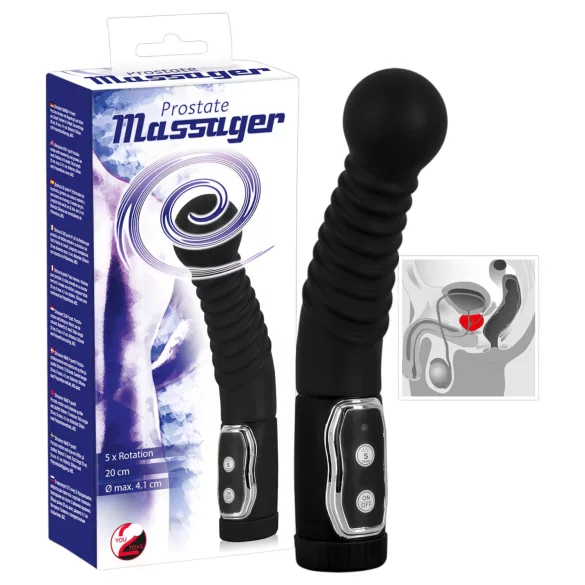 You2Toys - Masajator prostată rotativ - vibrator negru