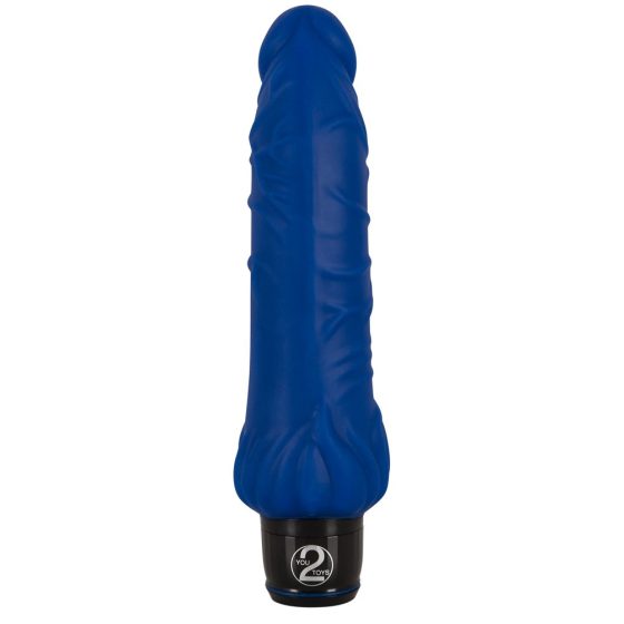 Lotus - vibrator mare cu limbi (albastru)