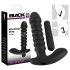 Vibrator negru cu pliuri Black Velvet - mărime medie