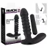 Black Velvets - vibrator cu nervuri - mărime medie - negru
