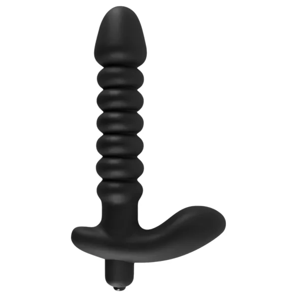 Black Velvets - vibrator cu nervuri - mărime medie - negru