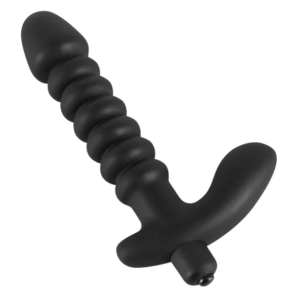 Black Velvets - vibrator cu nervuri - mărime medie - negru