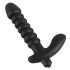 Vibrator negru cu pliuri Black Velvet - mărime medie