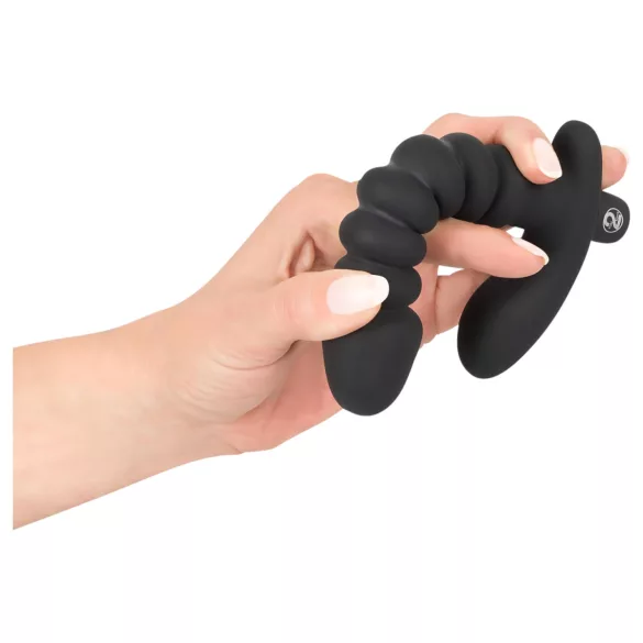 Black Velvets - vibrator cu nervuri - mărime medie - negru