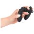 Vibrator negru cu pliuri Black Velvet - mărime medie