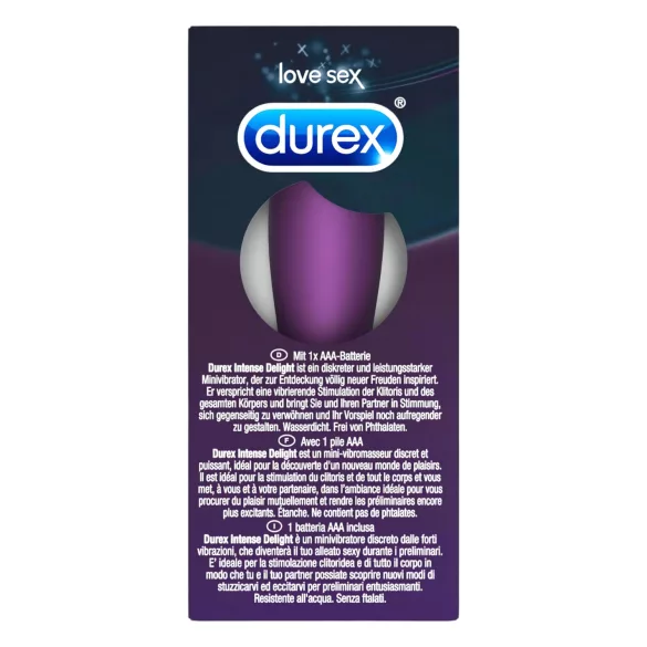 Durex Intense Delight Bullet - mini vibrator stick - lila