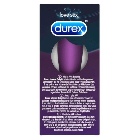 Durex Intense Delight Bullet - mini vibrator tip băț (mov)