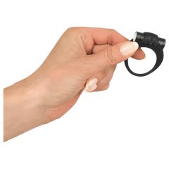 SMILE Stayer - inel vibrator pentru penis (negru)