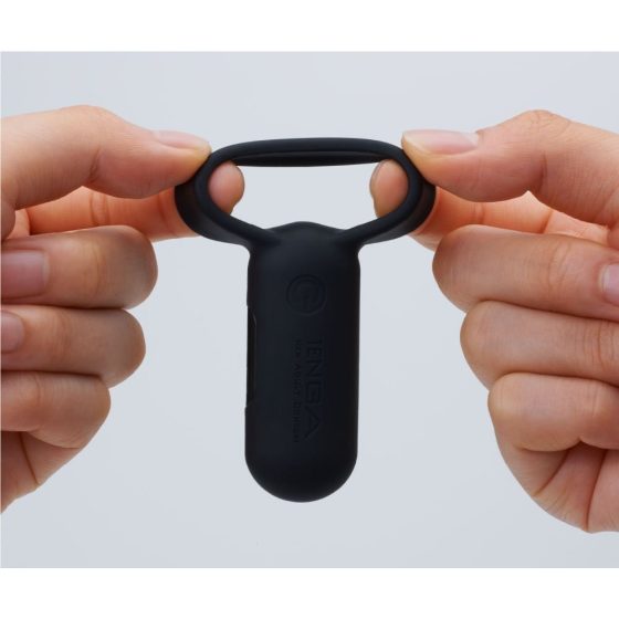 Inel de penis cu vibratii TENGA Smart Vibe (negru)