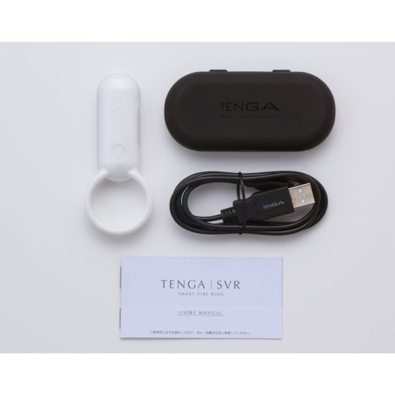 TENGA Smart Vibe - inel pentru penis cu vibrații (alb)