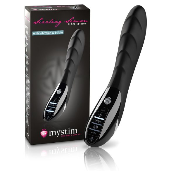 mystim Sizzling Simon - vibrator electro-stimulator (negru)