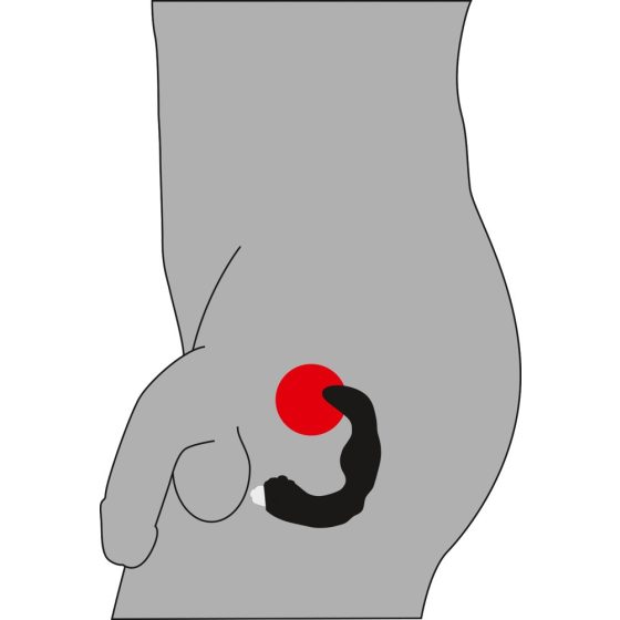 Rebel - Vibrator pentru prostată îndoit (negru)