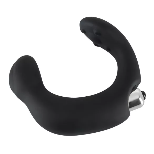 Rebel - vibrator pentru prostată curbat - silicon negru
