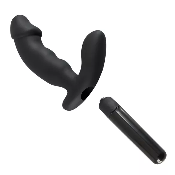 Rebel - vibrator pentru prostată cu penis (negru)