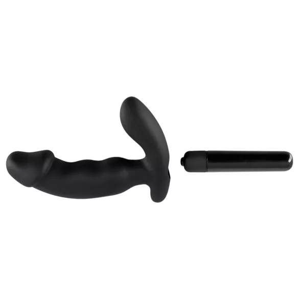 Rebel - vibrator pentru prostată cu penis (negru)
