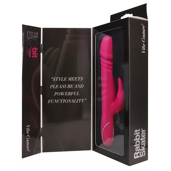 Vibe Couture - Vibrator rabbit cu funcție de mișcare - silicon roz