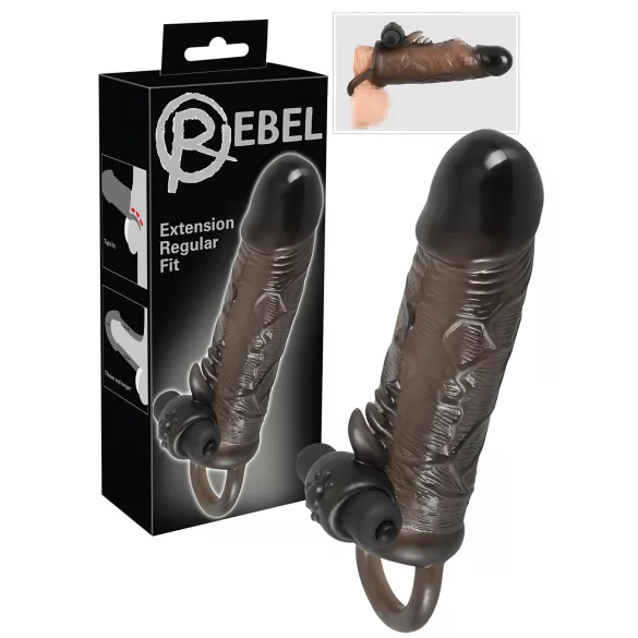Rebel - prelungitor penis cu vibrații - 19 cm