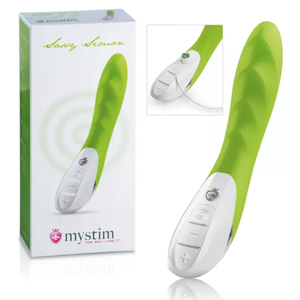 mystim - Vibrator cu 2 motoare - silicon verde