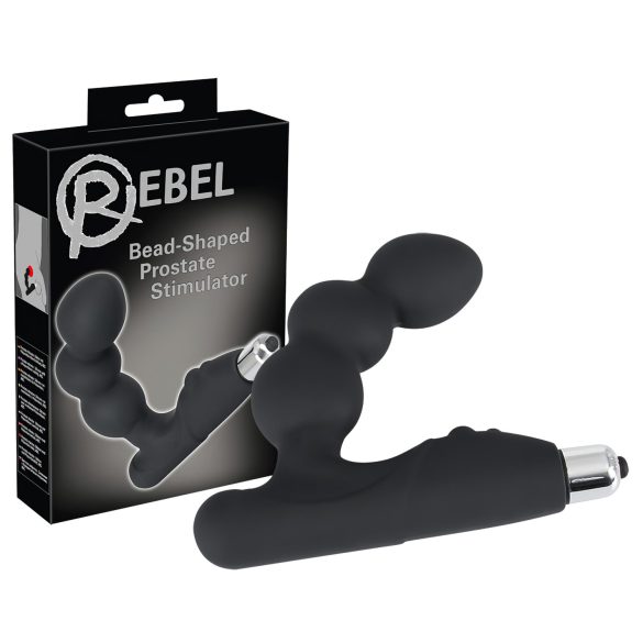 Rebel - Vibrator anal cu bile (negru)