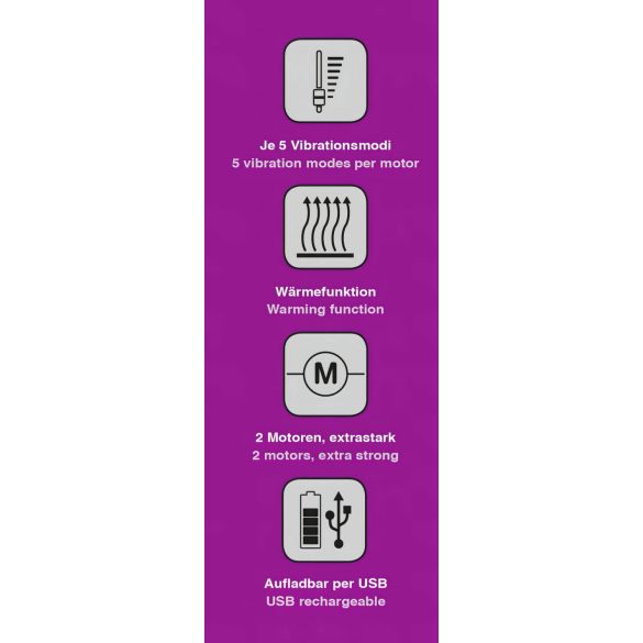 Javida - vibrator clitoridian cu încălzire - roz