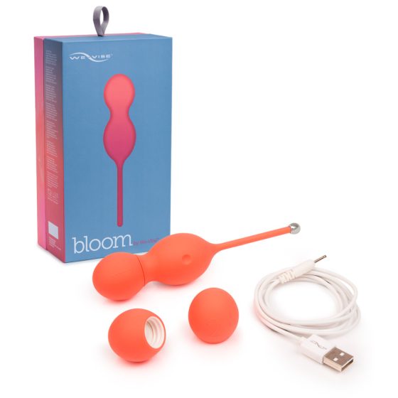 We-Vibe Bloom - Minge de gecko cu baterii și greutăți interschimbabile (portocaliu)