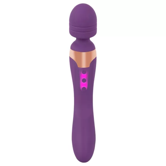 Javida Double - vibrator de masaj dublu - silicon - mov