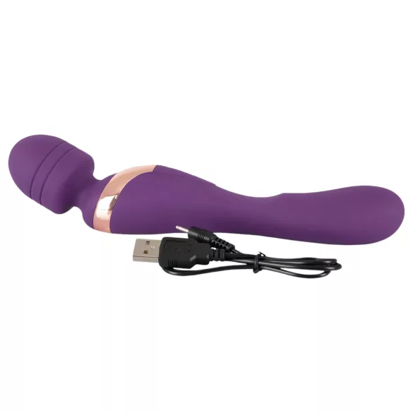 Javida Double - vibrator de masaj dublu - silicon - mov