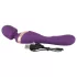 Javida Double - vibrator de masaj dublu - silicon - mov