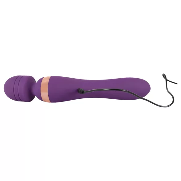 Javida Double - vibrator de masaj dublu - silicon - mov