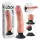 King Cock - vibrator realist cu ventuză 23 cm - culoare naturală