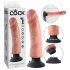 King Cock - vibrator realist cu ventuză 23 cm - culoare naturală