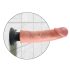 King Cock - vibrator realist cu ventuză 23 cm - culoare naturală
