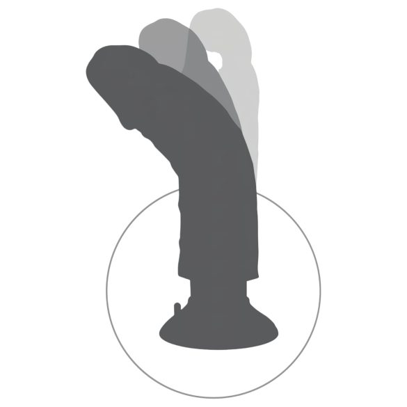 King Cock - vibrator realist cu ventuză 23 cm - culoare naturală