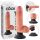 King Cock - Vibrator realist cu ventuză - 18 cm - culoare naturală
