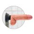 King Cock - Vibrator realist cu ventuză - 18 cm - culoare naturală