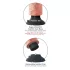 King Cock - Vibrator cu ventuză - 25 cm - culoare naturală
