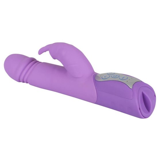 SMILE Push - vibrator cu penetrare și stimulator clitoridian (mov)