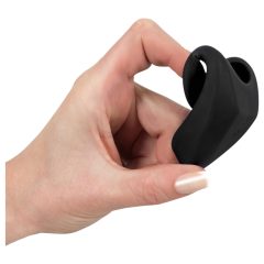 Lust - inel vibrator pentru penis cu baterii (negru)